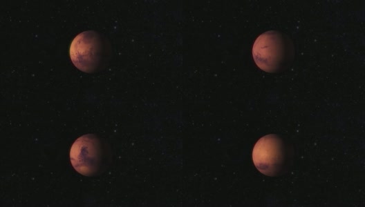 旋转行星火星-中心范围高清在线视频素材下载