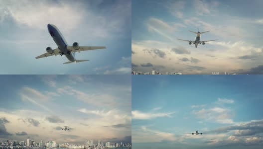 飞机降落日本东京高清在线视频素材下载