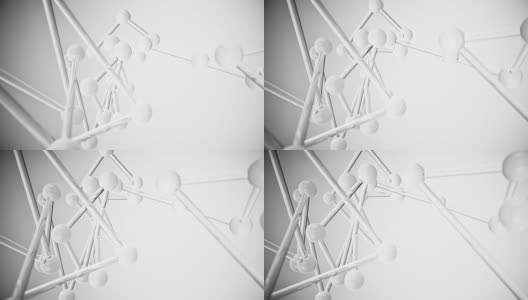 抽象的玻璃分子网络。高清在线视频素材下载