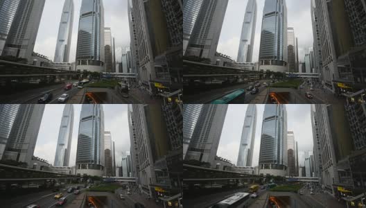 香港晚上的摩天大楼高清在线视频素材下载