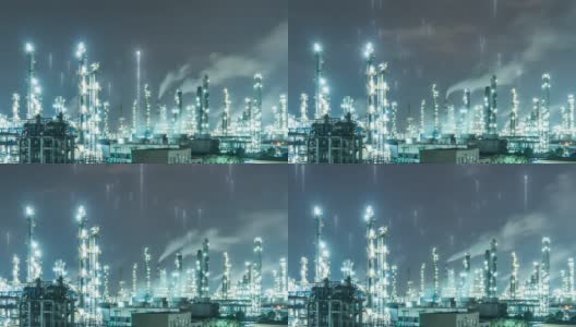智能工厂概念的石油工厂高清在线视频素材下载