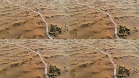新疆沙漠景观鸟瞰图高清在线视频素材下载