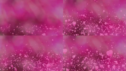 万朵粉红色的樱花叶子漂浮在深粉红色的空中背景高清在线视频素材下载
