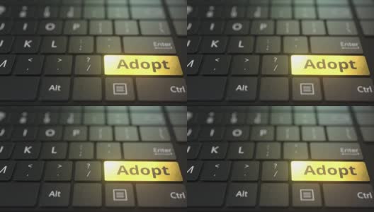 电脑采用黑色键盘和金色按键高清在线视频素材下载