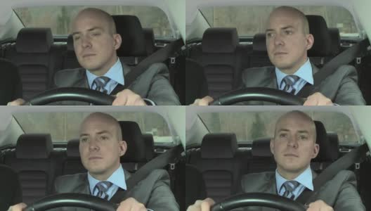 HD:商人驾驶汽车高清在线视频素材下载