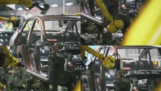 工业机器人检测车高清在线视频素材下载