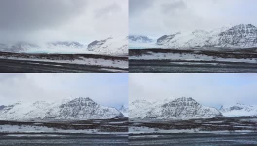 从路上看到的Vatnajokull高清在线视频素材下载