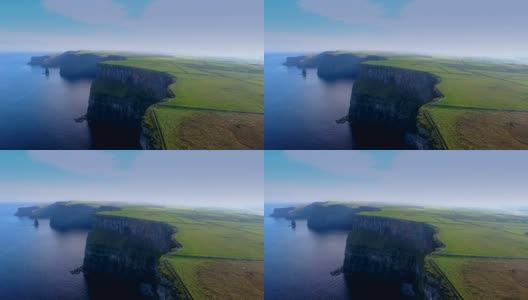 爱尔兰莫赫悬崖的迷人景色高清在线视频素材下载