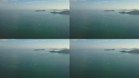 日落时间普吉岛海岸线视图航空全景4k泰国高清在线视频素材下载