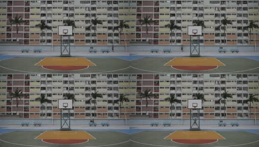 彩虹桥篮球场-香港高清在线视频素材下载