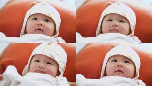 亚洲女婴是如此的可爱高清在线视频素材下载