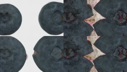粉碎两个多汁的蓝莓高清在线视频素材下载