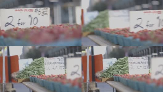 露天市场-装在容器里的草莓高清在线视频素材下载
