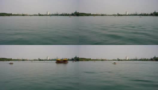 济南大明湖游船高清在线视频素材下载