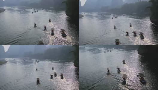 玉龙河与喀斯特山地景观高清在线视频素材下载
