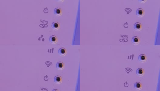 特写WiFi中继器信号连接状态led灯高清在线视频素材下载