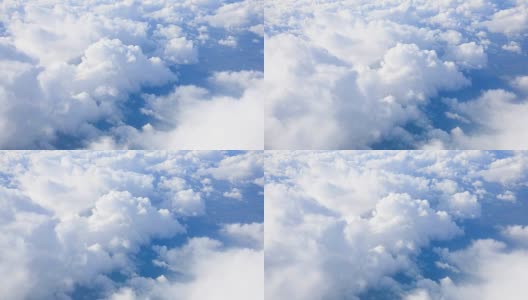 飞机上的白云和蓝天高清在线视频素材下载