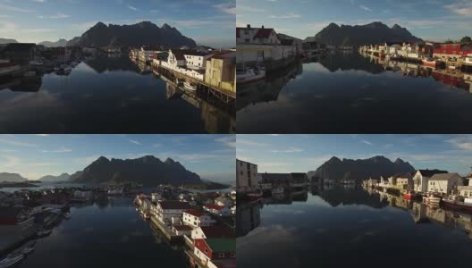 罗浮敦挪威无人机剪辑4K高清在线视频素材下载
