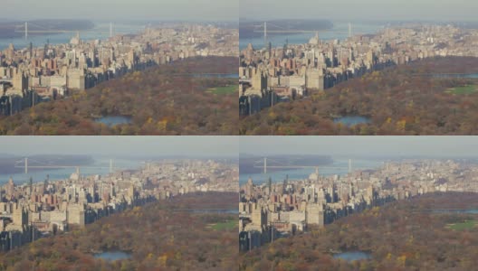 纽约秋季中央公园鸟瞰图高清在线视频素材下载