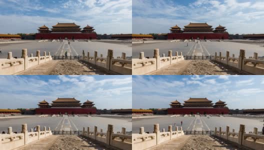 北京紫禁城广场和宫殿高清在线视频素材下载