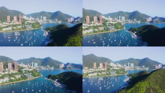 香港浅水湾的无人机照片高清在线视频素材下载