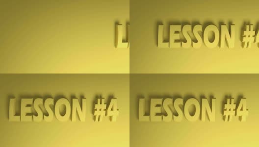 第四课黄色的黄色背景从右到左- 3D渲染视频剪辑高清在线视频素材下载