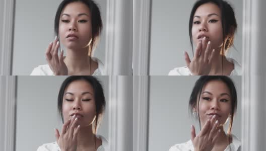 美丽的亚洲女性趋势化妆时尚look高清在线视频素材下载