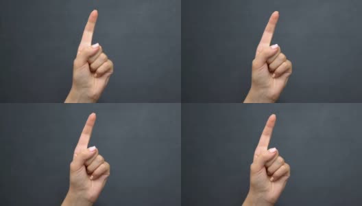 女性手指指着黑板背景，重要问题，意识高清在线视频素材下载