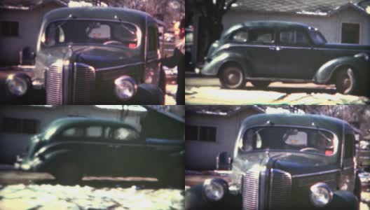 (8毫米胶片)1949年男人倒车高清在线视频素材下载