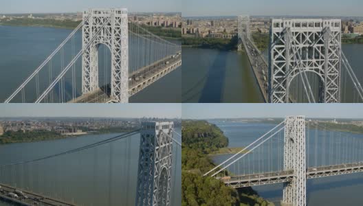 乔治华盛顿大桥的航拍高清在线视频素材下载