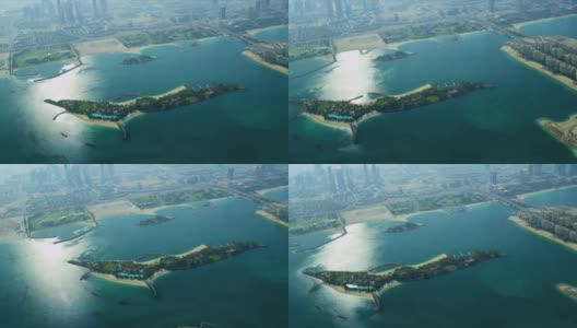 迪拜海岸线鸟瞰图高清在线视频素材下载