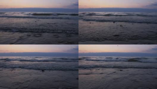 美丽的日落在海边。高清在线视频素材下载
