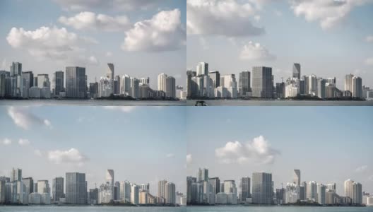 迈阿密城市天际线的时间流逝高清在线视频素材下载