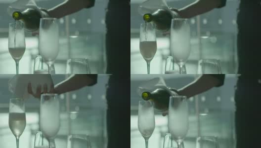 欢呼声香槟杯高清在线视频素材下载