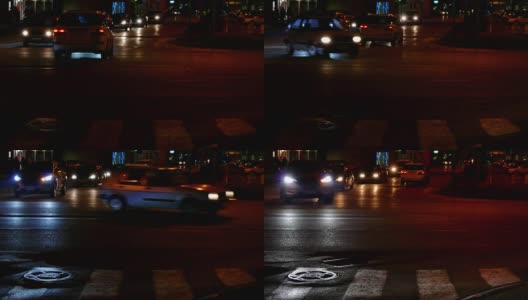 在夜间驾驶汽车高清在线视频素材下载