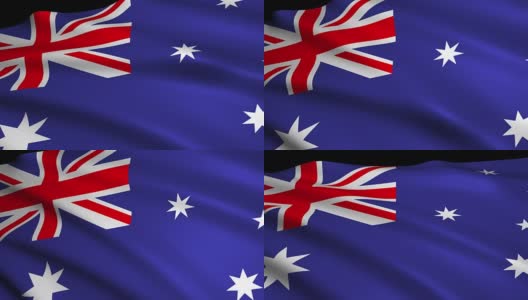 3D渲染澳大利亚国旗高清在线视频素材下载