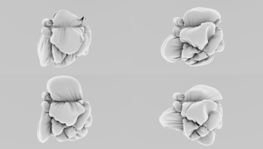 布料膨胀模拟，抽象的3D艺术高清在线视频素材下载