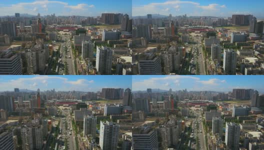 珠海白天市景拱北口岸入境交通道路航拍全景4k中国高清在线视频素材下载