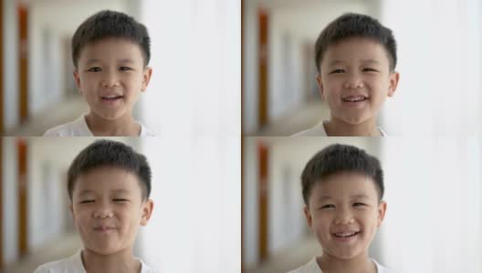 亚洲孩子微笑。33、牙科保健理念，幸福与纯真高清在线视频素材下载