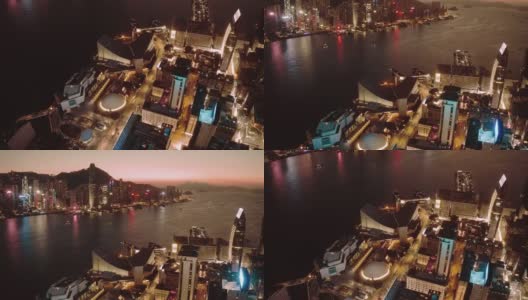 从天空中看到的香港城市景观高清在线视频素材下载