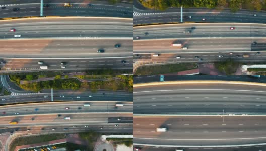 香港城市高速公路的无人机视图高清在线视频素材下载