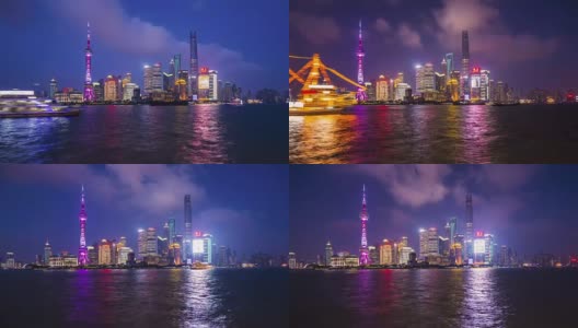 时光流逝——上海外滩之夜高清在线视频素材下载