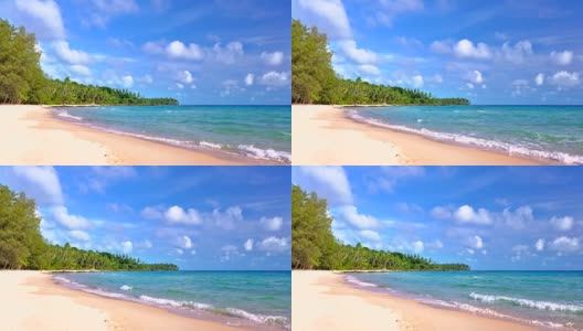 岛上的热带海滩高清在线视频素材下载