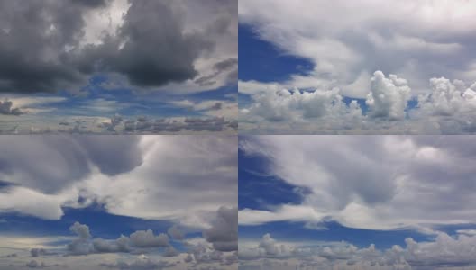 超高清时间:蓝天和浮云在海滩上高清在线视频素材下载