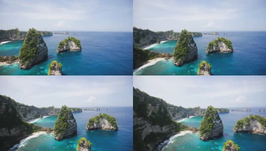 印尼巴厘岛附近的努沙佩尼达千岛高清在线视频素材下载