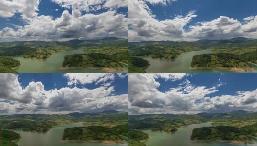 美丽的自然-湖，自然和土块-湖罗夫尼在塞尔维亚- 4K延时高清在线视频素材下载