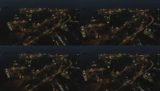 敖德萨海上贸易港鸟瞰图。乌克兰高清在线视频素材下载