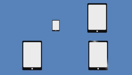 平板电脑动画。白色背景。高清在线视频素材下载
