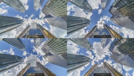 City Look up with Toronto Office Buildings高清在线视频素材下载