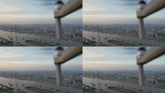 向上倾斜的城市景观在广州，中国高清在线视频素材下载